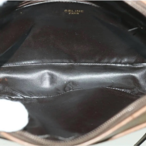 CELINE Macadam Canvas Shoulder Bag PVC Leather Beige - Picture 12 of 16